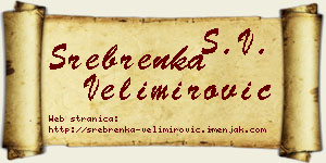 Srebrenka Velimirović vizit kartica